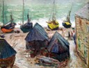 Boats at the Beach at Eretat Monet